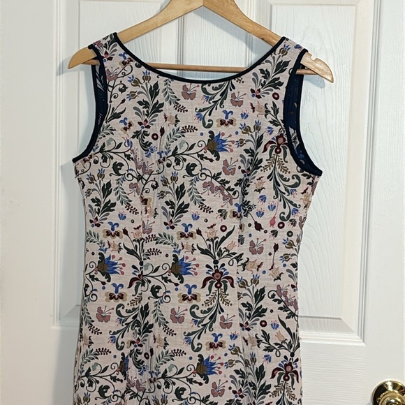 Eva Mendes New York & Co Dress Floral Jacquard Bridesmaid Sheath, Small - Picture 2 of 7